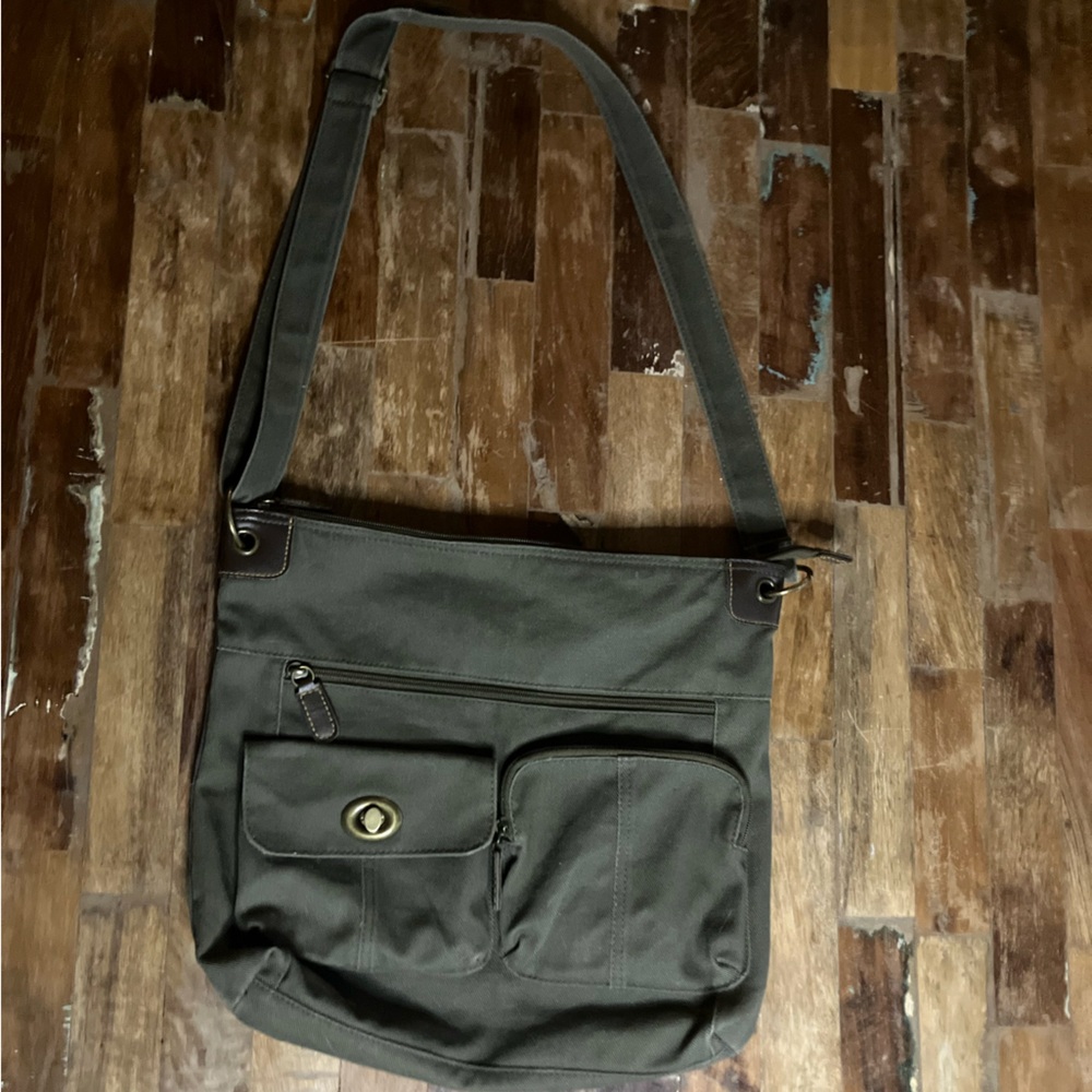 Olive Green Messenger Bag (Brand: N/A)